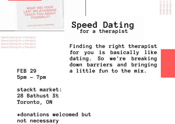 Speed Dating for a Therapist
